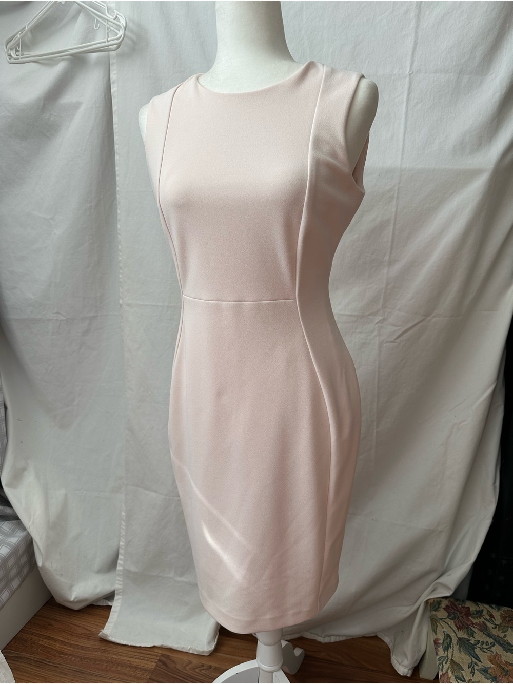 Calvin Klein Blush Pink Sheath Dress | Size 6 | Classic Work/Occasion